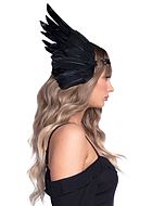 Costume headgear, studs, feathers, rings
